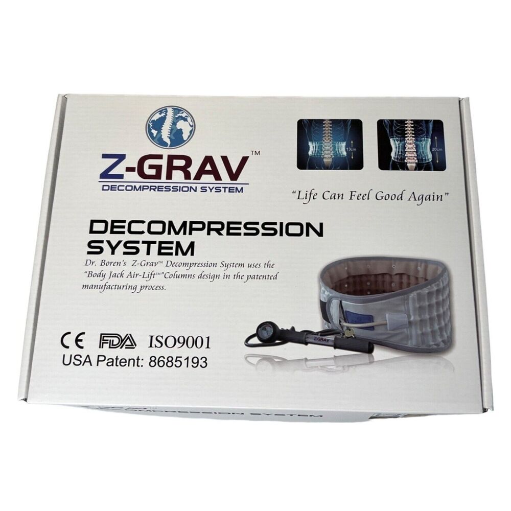 Z-Grav Spinal Decompression System Lumbar Belt For Back Pain Relief Size Large